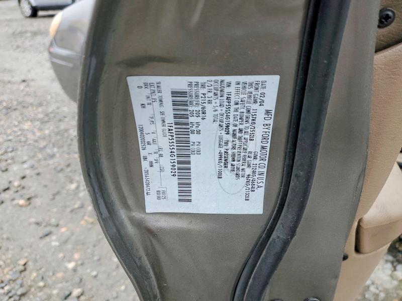 53796036 :رقم المزاد ، 1FAFP55S54G159029 vin ، 2004 Ford Taurus مزاد بيع