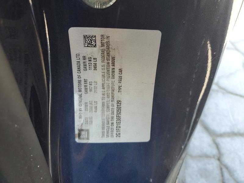 2015 Chevrolet Camaro მანქანა იყიდება აუქციონზე, vin: 2G1FD1E36F9250129, აუქციონის ნომერი: 52383996
