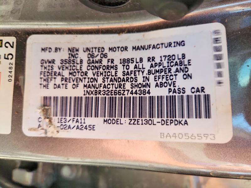 Aukcja sprzedaży 2006 Toyota Corolla, vin: 1NXBR32E66Z744384, numer aukcji: 53375516