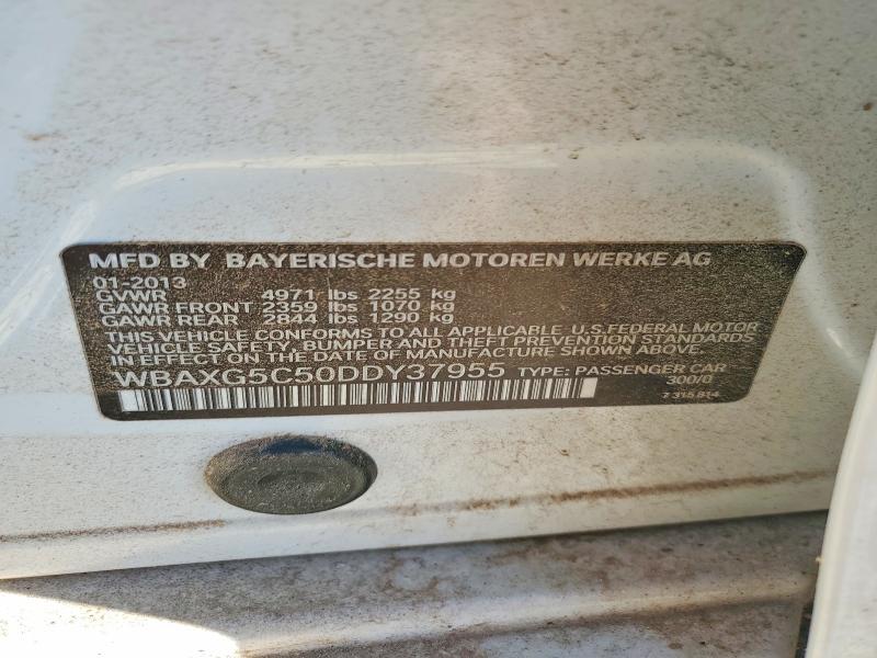 Продаж на аукціоні авто 2013 Bmw 528, vin: WBAXG5C50DDY37955, номер лоту: 53968746