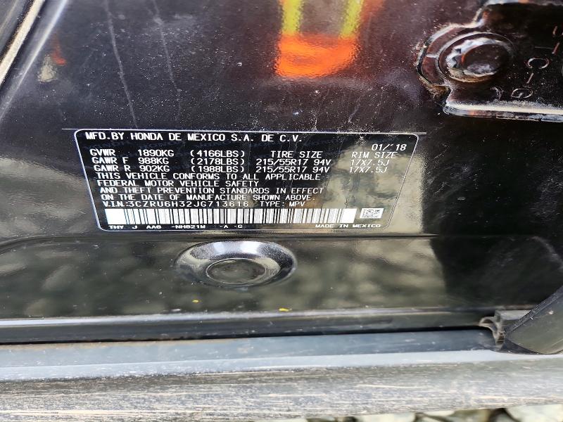Продаж на аукціоні авто 2018 Honda Hr-v, vin: 3CZRU6H32JG713616, номер лоту: 54348046