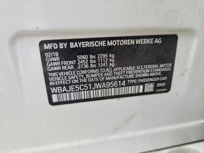 Продажа на аукционе авто 2018 Bmw 540, vin: WBAJE5C51JWA95614, номер лота: 91338655