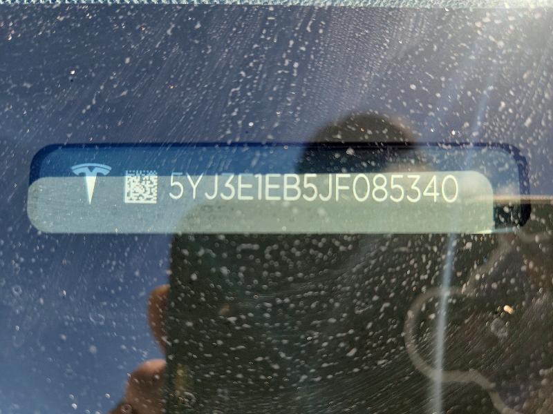 Aukcja sprzedaży 2018 Tesla Model 3, vin: 5YJ3E1EB5JF085340, numer aukcji: 54600176