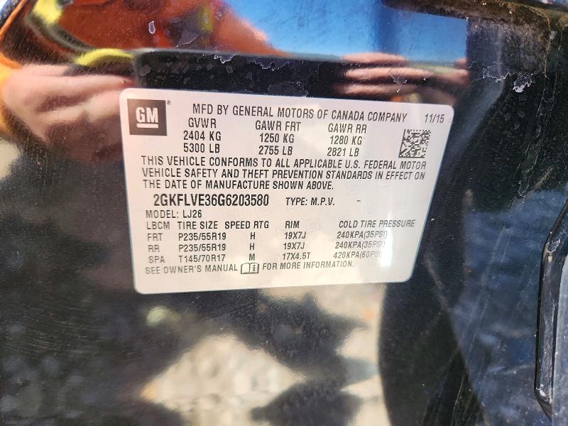 Aukcja sprzedaży 2016 Gmc Terrain, vin: 2GKFLVE36G6203580, numer aukcji: 53617996
