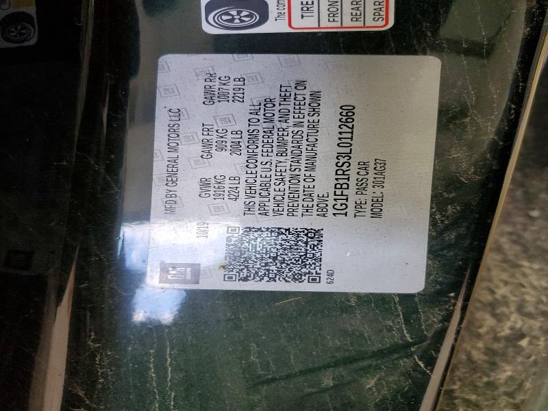 55356836 :رقم المزاد ، 1G1FB1RS3L0112660 vin ، 2020 Chevrolet Camaro مزاد بيع