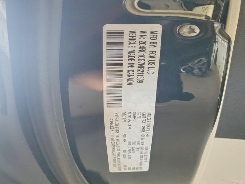 55372356 :رقم المزاد ، 2C4RC1CG7NR211609 vin ، 2022 Chrysler Voyager مزاد بيع
