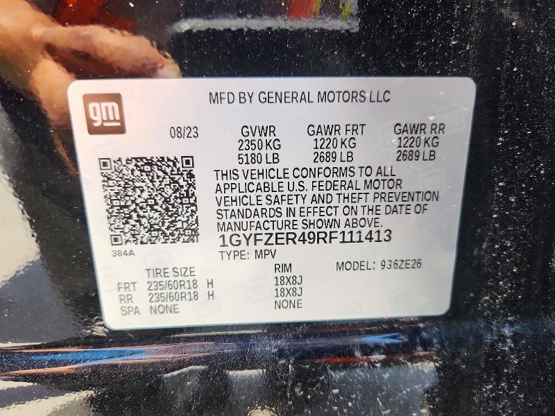 53773076 :رقم المزاد ، 1GYFZER49RF111413 vin ، 2024 Cadillac Xt4 مزاد بيع