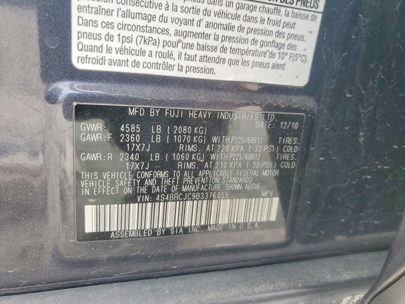 Aukcja sprzedaży 2011 Subaru Outback, vin: 4S4BRCJC9B3376055, numer aukcji: 53817586