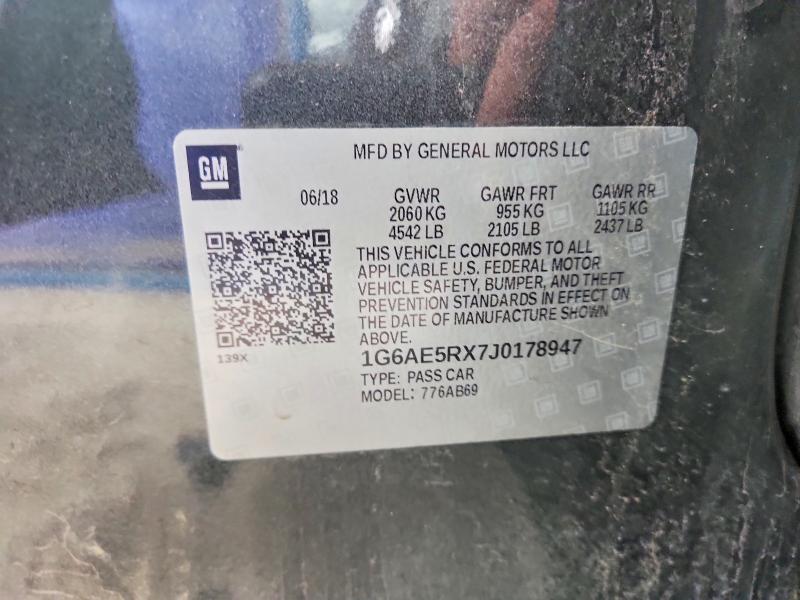 Aukcja sprzedaży 2018 Cadillac Ats, vin: 1G6AE5RX7J0178947, numer aukcji: 52415056