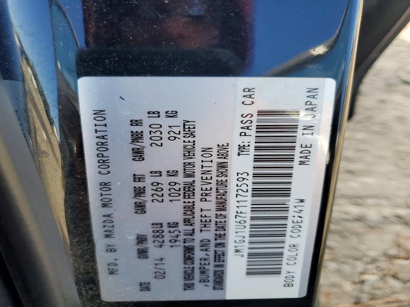 52994766 :رقم المزاد ، JM1GJ1U67F1172593 vin ، 2015 Mazda 6 مزاد بيع