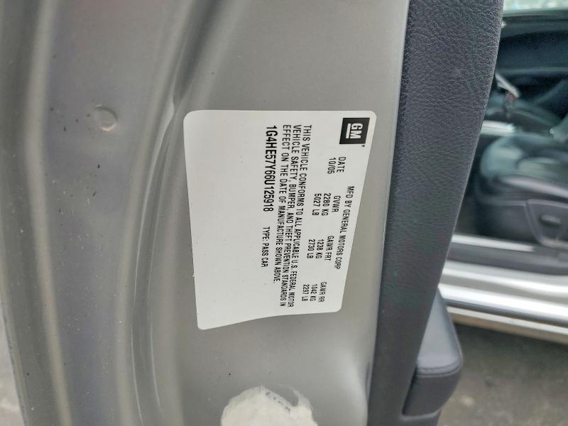 2006 Buick Lucerne მანქანა იყიდება აუქციონზე, vin: 1G4HE57Y66U125918, აუქციონის ნომერი: 52550006