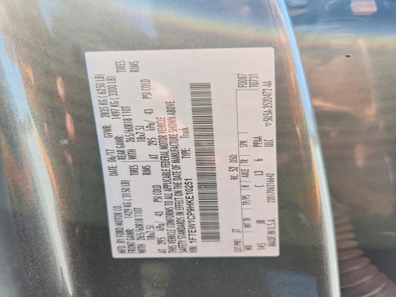 2017 Ford F150 მანქანა იყიდება აუქციონზე, vin: 1FTEW1CP9HKE10251, აუქციონის ნომერი: 53429186