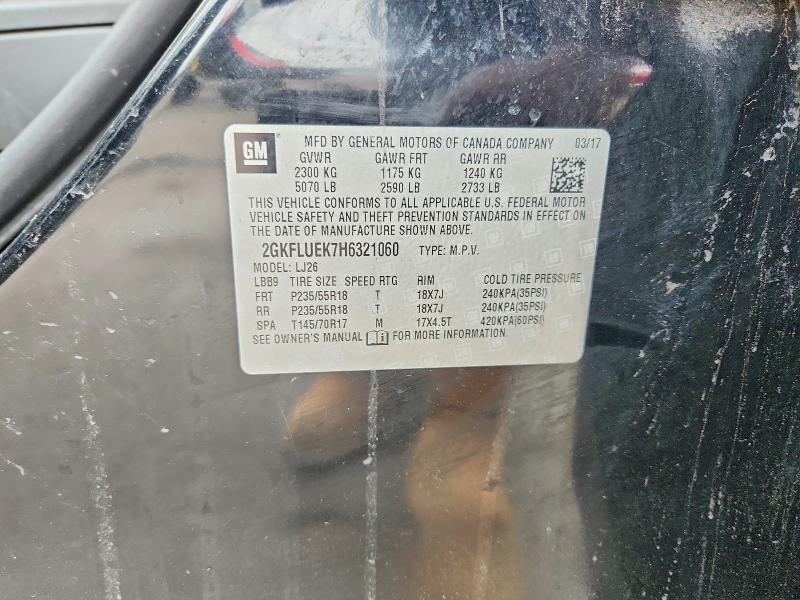 52478426 :رقم المزاد ، 2GKFLUEK7H6321060 vin ، 2017 Gmc Terrain مزاد بيع