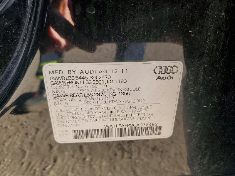 Aukcja sprzedaży 2012 Audi Q5, vin: WA1LFAFP3CA066492, numer aukcji: 55079076