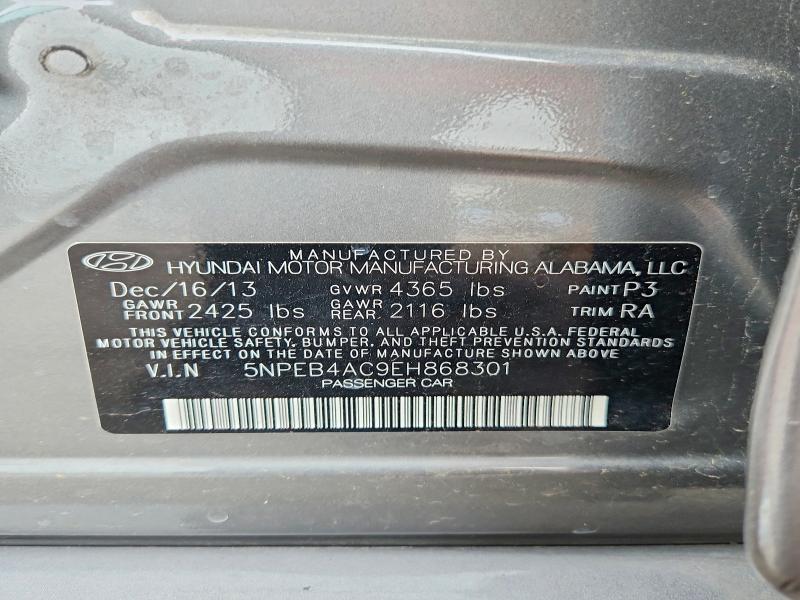 Aukcja sprzedaży 2014 Hyundai Sonata, vin: 5NPEB4AC9EH868301, numer aukcji: 54428816
