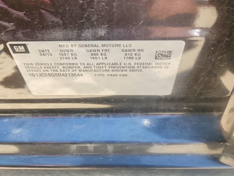 Auction sale of the 2013 Chevrolet Sonic, vin: 1G1JC5SG8D4213644, lot number: 54922166
