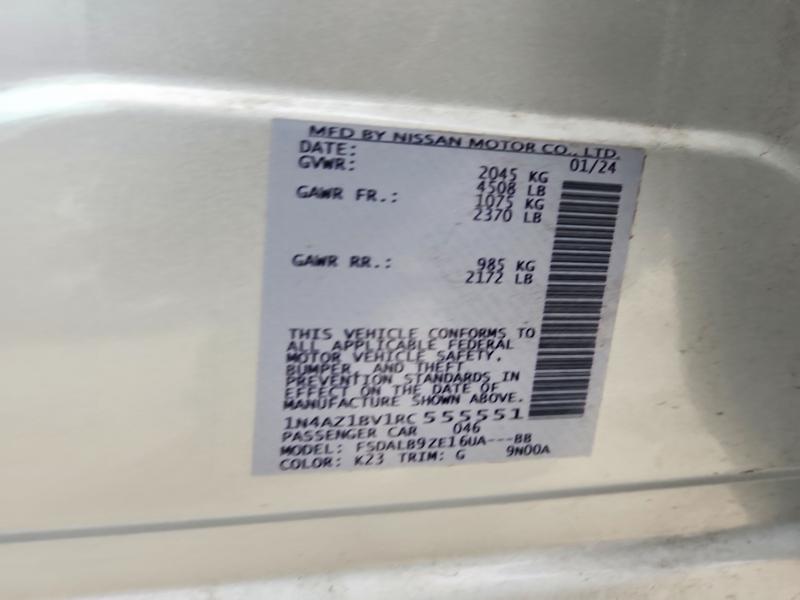 Продаж на аукціоні авто 2024 Nissan Leaf, vin: 1N4AZ1BV1RC555551, номер лоту: 53752546