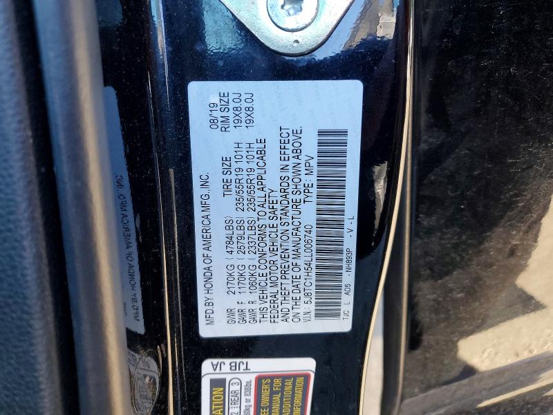 2020 Acura Rdx მანქანა იყიდება აუქციონზე, vin: 5J8TC1H54LL006740, აუქციონის ნომერი: 53162306
