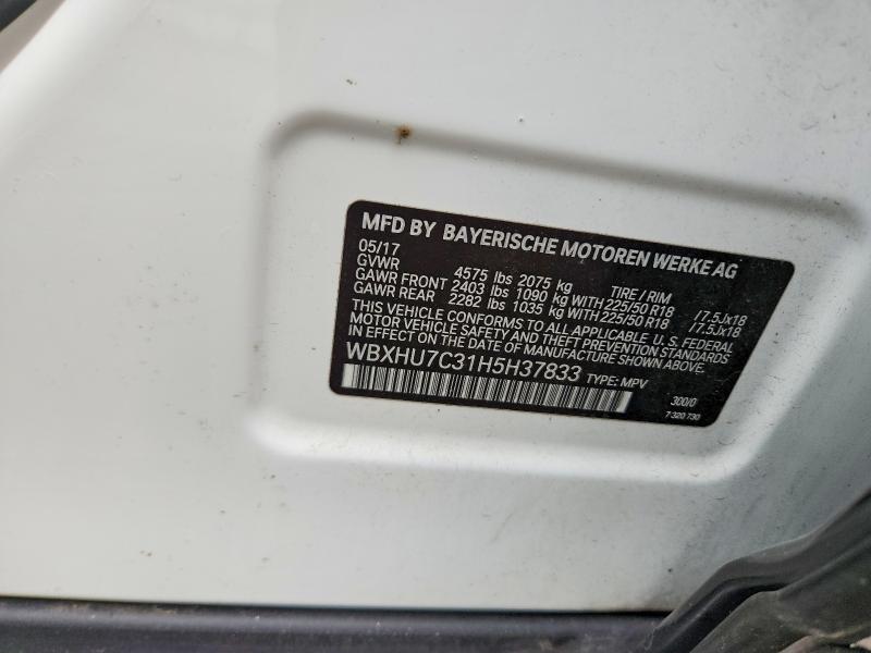 Aukcja sprzedaży 2017 Bmw X1, vin: WBXHU7C31H5H37833, numer aukcji: 55362076