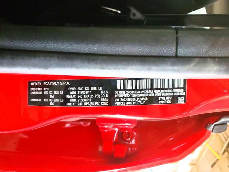 Aukcja sprzedaży 2020 Jeep Renegade, vin: ZACNJBBB8LPL31398, numer aukcji: 52813446