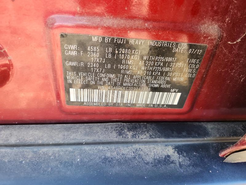 Продаж на аукціоні авто 2013 Subaru Outback, vin: 4S4BRCKC2D3213216, номер лоту: 53470276