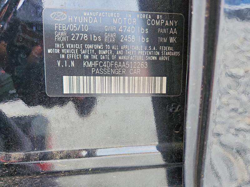 Продажа на аукционе авто 2010 Hyundai Azera, vin: KMHFC4DF6AA512263, номер лота: 53961016