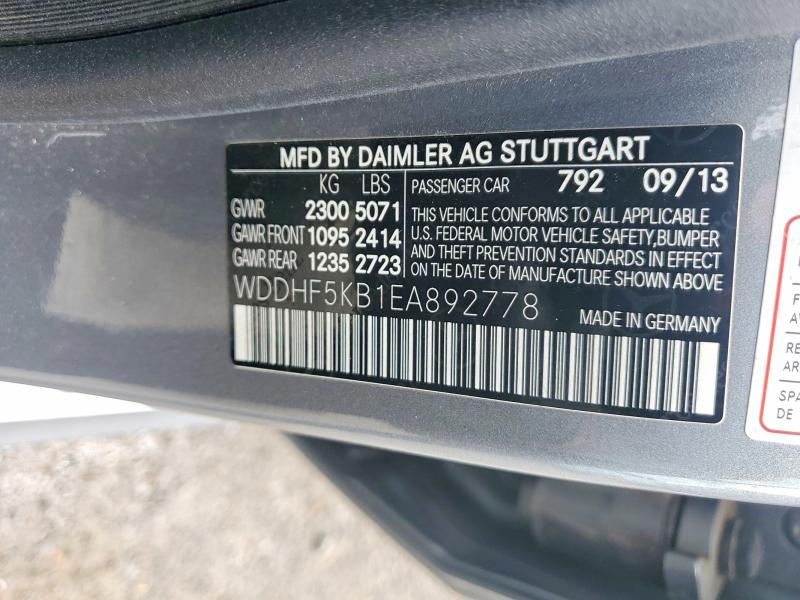 Продаж на аукціоні авто 2014 Mercedes-benz E, vin: WDDHF5KB1EA892778, номер лоту: 54884126
