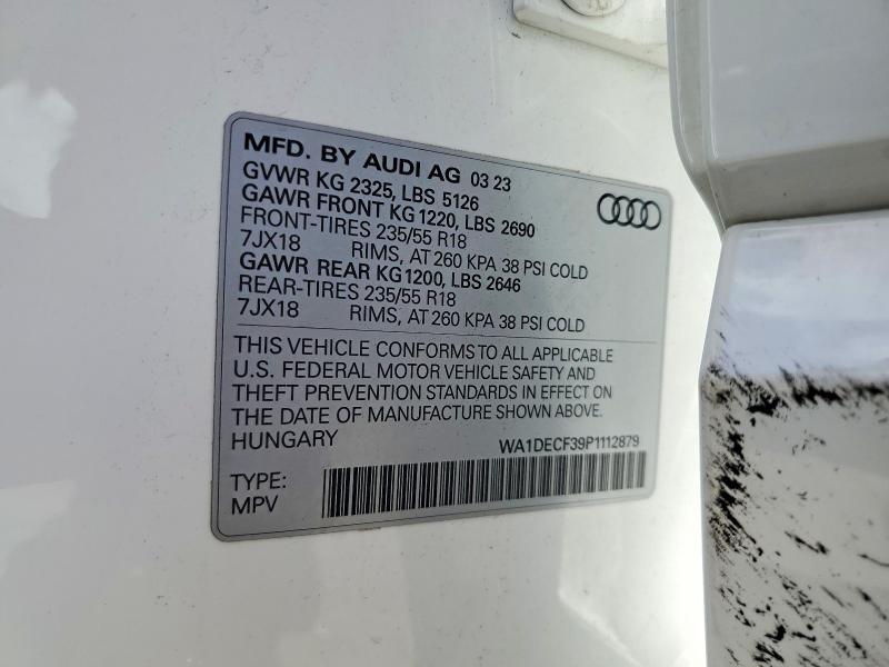 Продажа на аукционе авто 2023 Audi Q3, vin: WA1DECF39P1112879, номер лота: 52431426