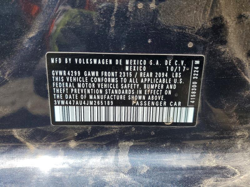 Продажа на аукционе авто 2018 Volkswagen Gti, vin: 3VW447AU4JM265189, номер лота: 53326346