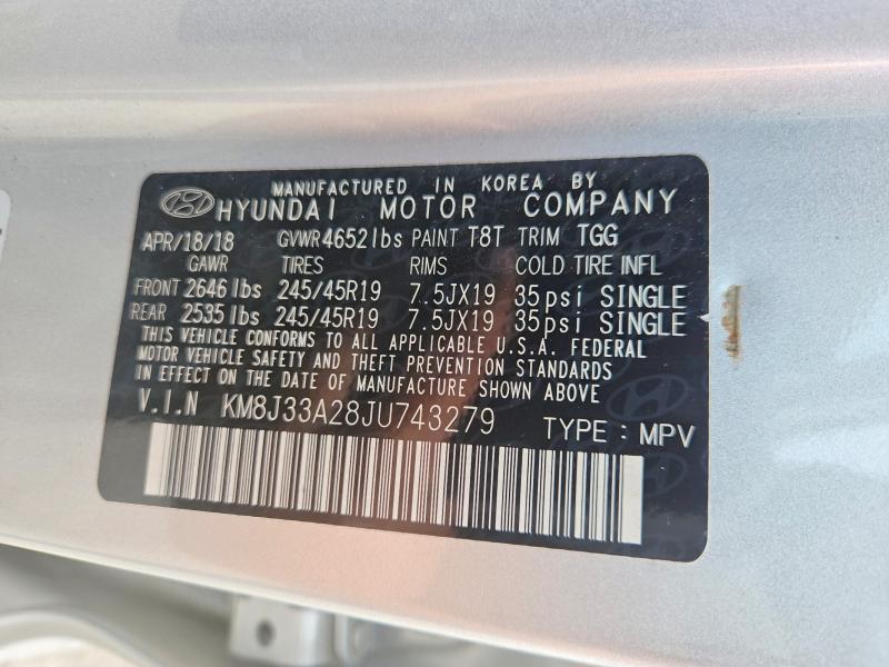 Продаж на аукціоні авто 2018 Hyundai Tucson, vin: KM8J33A28JU743279, номер лоту: 55077306