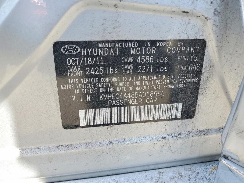 55012406 :رقم المزاد ، KMHEC4A48BA018566 vin ، 2011 Hyundai Sonata مزاد بيع