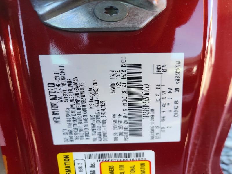 Aukcja sprzedaży 2019 Ford Mustang, vin: 1FA6P8TH6K5161020, numer aukcji: 54158476