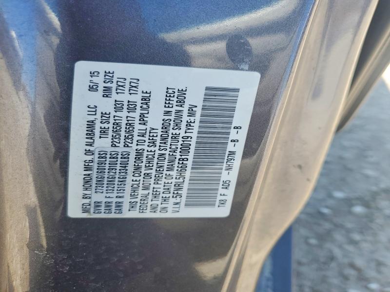 Продаж на аукціоні авто 2015 Honda Odyssey, vin: 5FNRL5H66FB100019, номер лоту: 55335126
