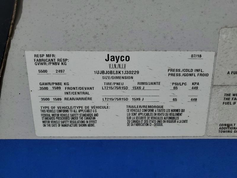 Aukcja sprzedaży 2019 Jayc Trailers, vin: 1UJBJ0BL8K1J30229, numer aukcji: 53347766