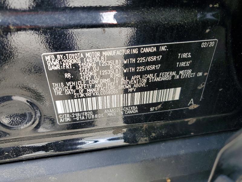2020 Toyota Rav4 მანქანა იყიდება აუქციონზე, vin: 2T3K1RFVXLC058065, აუქციონის ნომერი: 55170226
