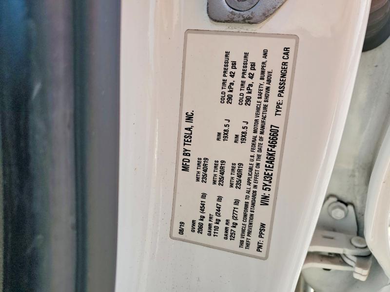 Aukcja sprzedaży 2019 Tesla Model 3, vin: 5YJ3E1EA6KF466607, numer aukcji: 52047046