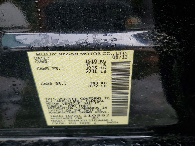Aukcja sprzedaży 2014 Nissan Altima, vin: 1N4AL3AP2EC110892, numer aukcji: 54208026