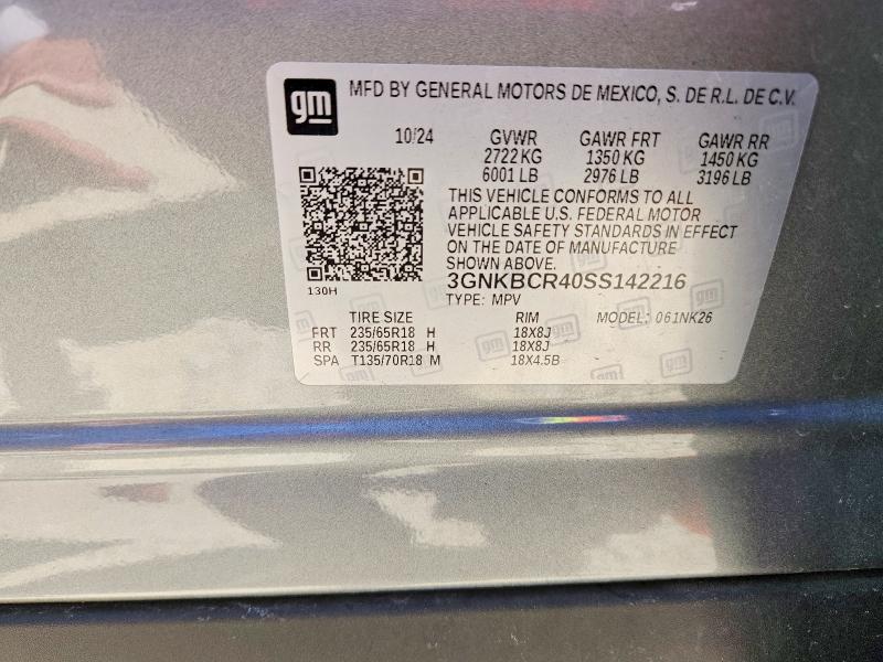 Продаж на аукціоні авто 2025 Chevrolet Blazer, vin: 3GNKBCR40SS142216, номер лоту: 53822686