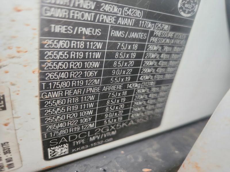 Продажа на аукционе авто 2019 Jaguar F-pace, vin: SADCL2GX5KA353175, номер лота: 54458546