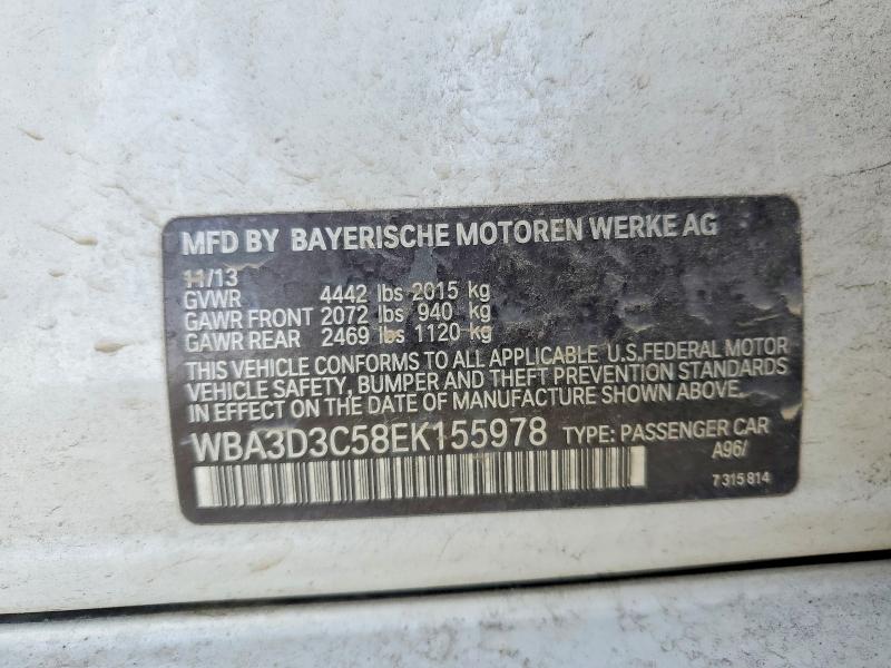 Продаж на аукціоні авто 2014 Bmw 328, vin: WBA3D3C58EK155978, номер лоту: 54139746