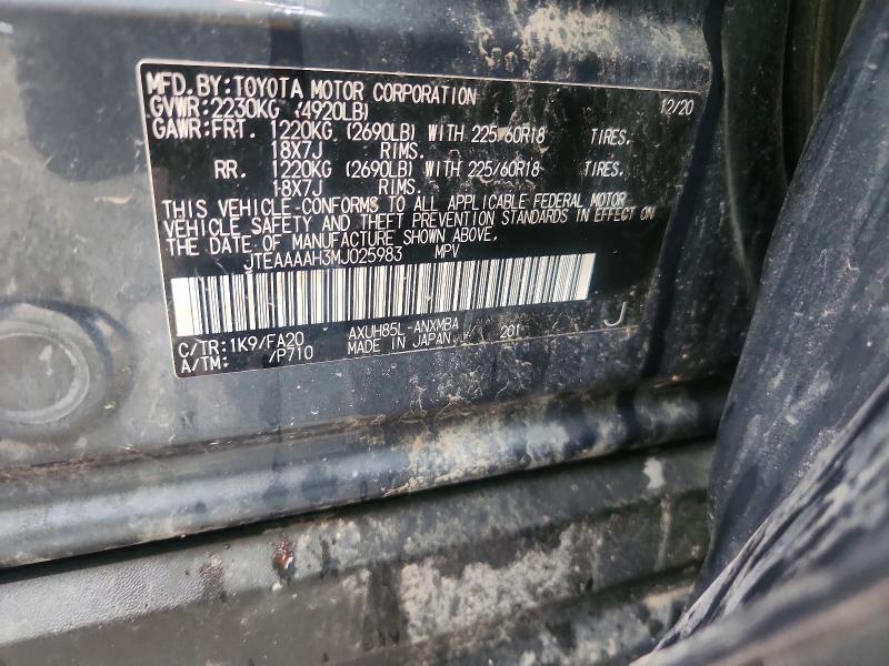 Продаж на аукціоні авто 2021 Toyt Venza, vin: JTEAAAAH3MJ025983, номер лоту: 52076746