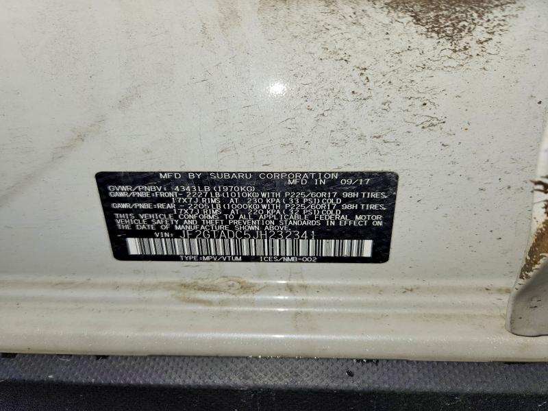 Продаж на аукціоні авто 2018 Subaru Crosstrek, vin: JF2GTADC5JH232341, номер лоту: 54506026