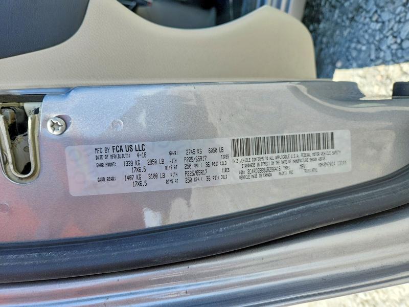 54681726 :رقم المزاد ، 2C4RDGBG9JR296416 vin ، 2018 Dodge Grand Caravan مزاد بيع