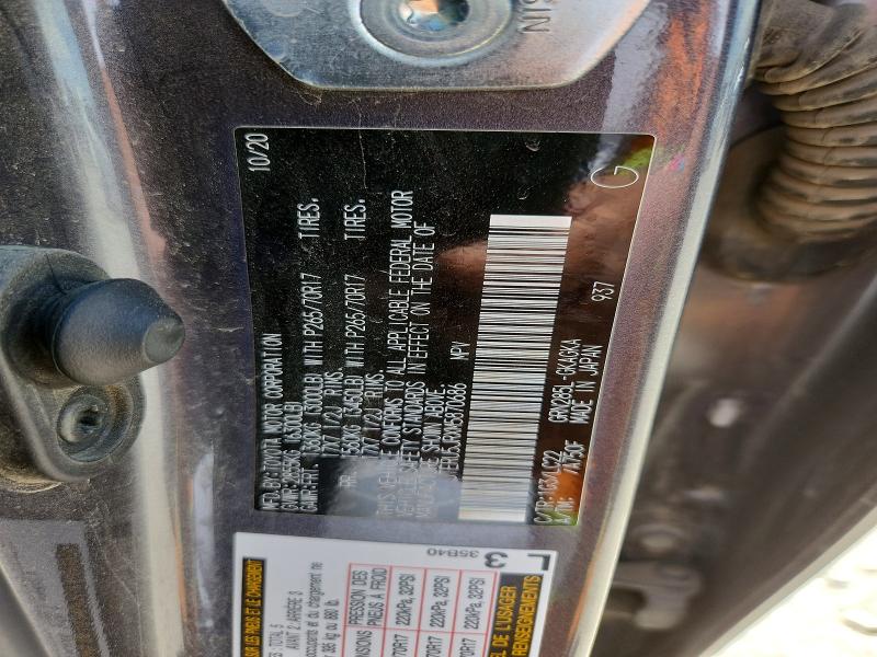 54536916 :رقم المزاد ، JTERU5JRXM5870686 vin ، 2021 Toyota 4runner مزاد بيع
