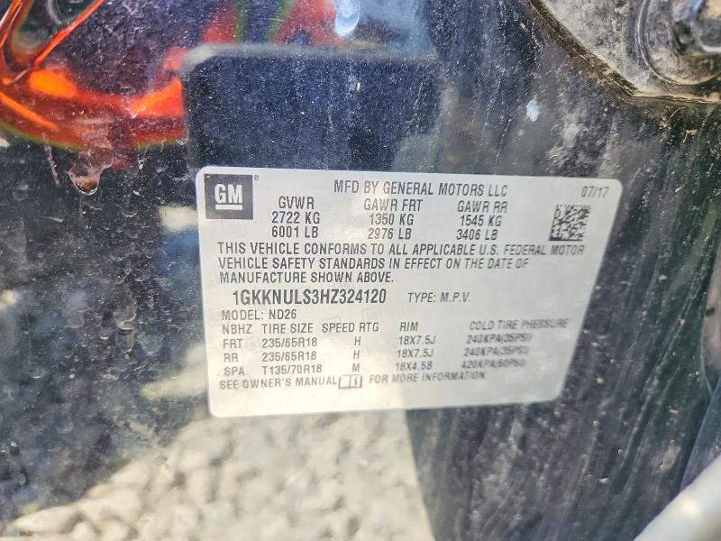 Aukcja sprzedaży 2017 Gmc Acadia, vin: 1GKKNULS3HZ324120, numer aukcji: 52181136