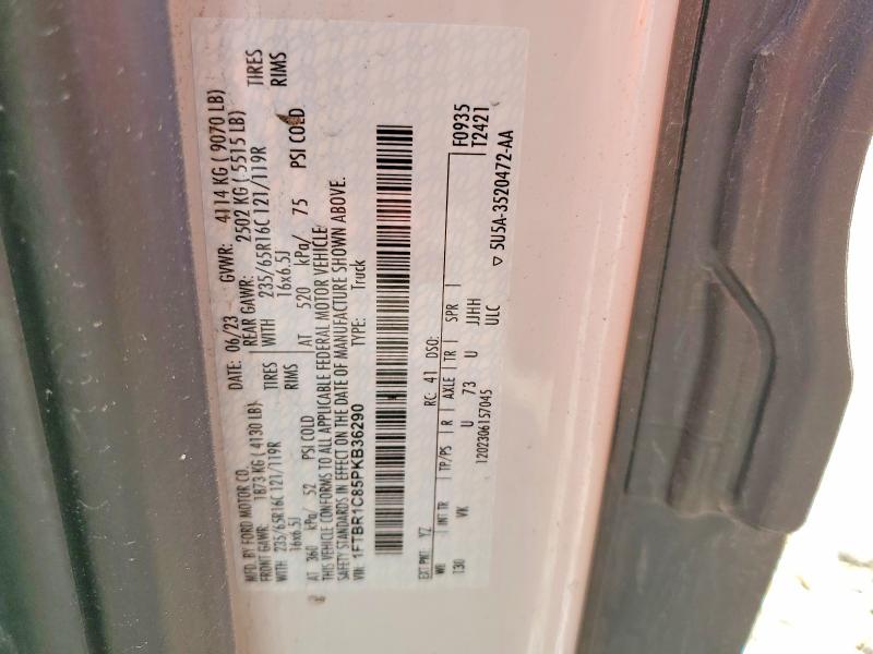 2023 Ford Transit მანქანა იყიდება აუქციონზე, vin: 1FTBR1C85PKB36290, აუქციონის ნომერი: 53854046