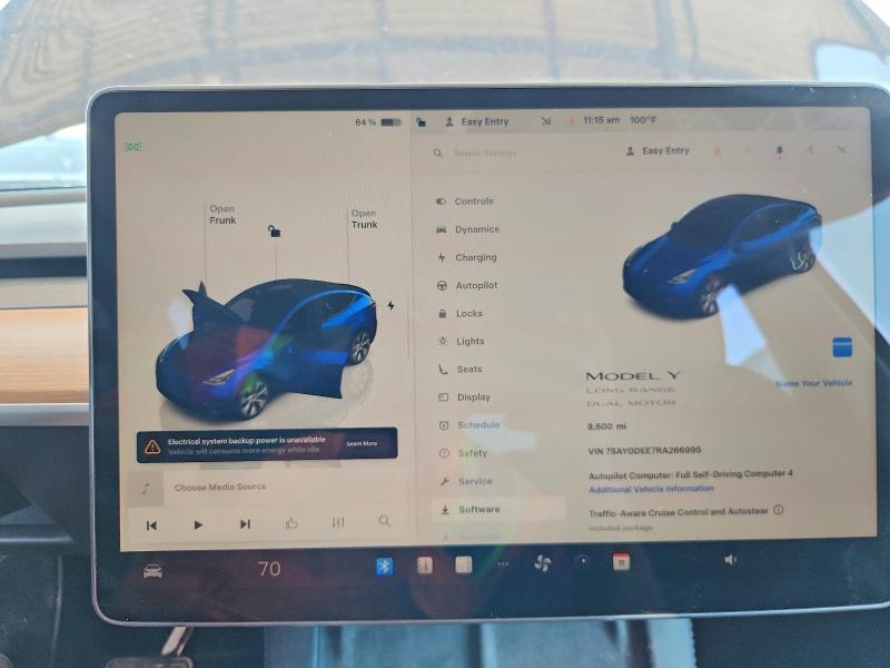 Aukcja sprzedaży 2024 Tesla Mdl Y 4d Std, vin: 7SAYGDEE7RA266995, numer aukcji: 52871516