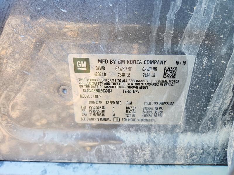 Aukcja sprzedaży 2020 Buick Encore, vin: KL4CJASB6LB032064, numer aukcji: 53205356