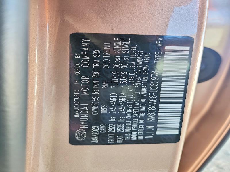 54827786 :رقم المزاد ، KM8J84A68PU033978 vin ، 2023 Hyundai Nexo مزاد بيع