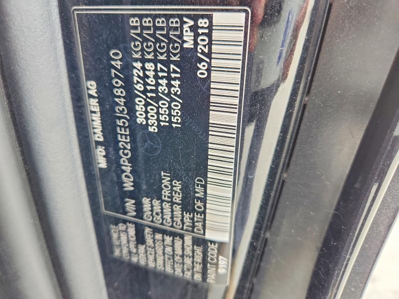 Продаж на аукціоні авто 2018 Mercedes Benz Metris, vin: WD4PG2EE5J3489740, номер лоту: 53750336